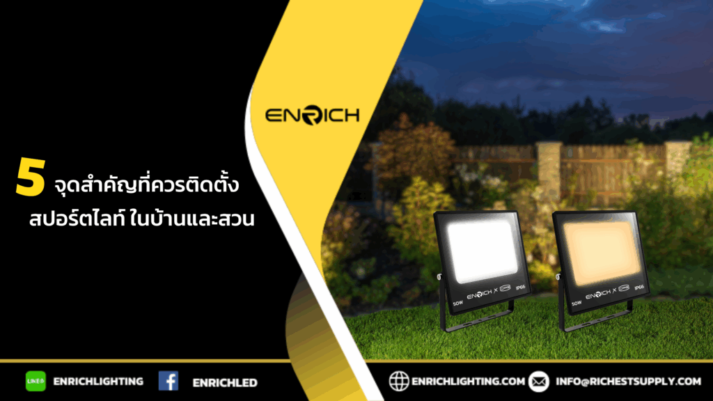 5 จุดเหมาะสมที่ควรติดตั้งสปอร์ตไลท์ในบ้านและสวน