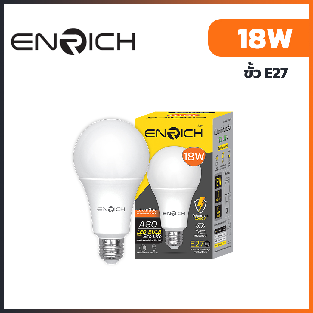 หลอดไฟ-LED-ENRICH-ECO-LIFE-WW-18W